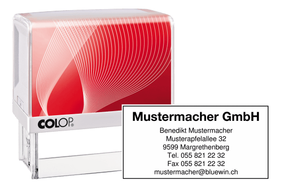 Tekststempel rechthoekig