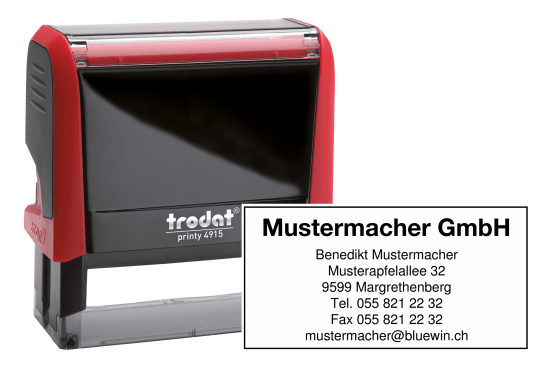 Tekststempel rechthoekig